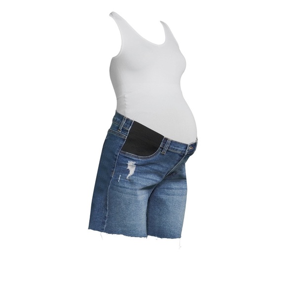 Women's Maternity Denim Bermuda Shorts - Picture 5 of 6